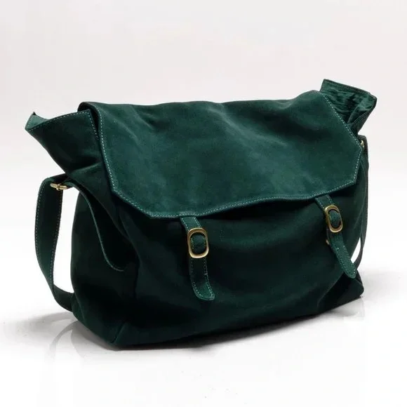 FREE PEOPLE Zahara Suede Messenger Bag / Enchanted Forest - Picture 3 of 16